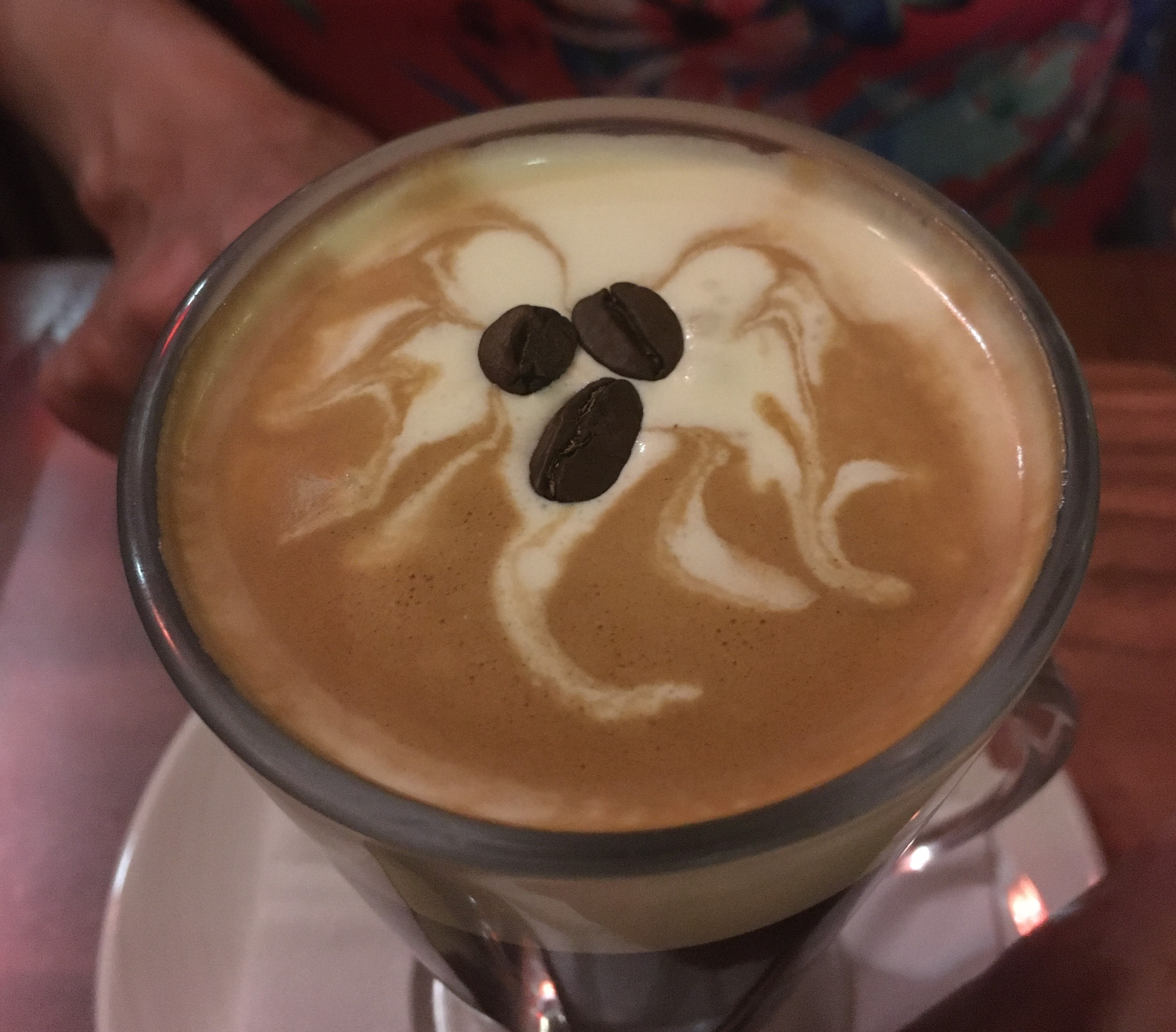 A cup of coffee with latte art